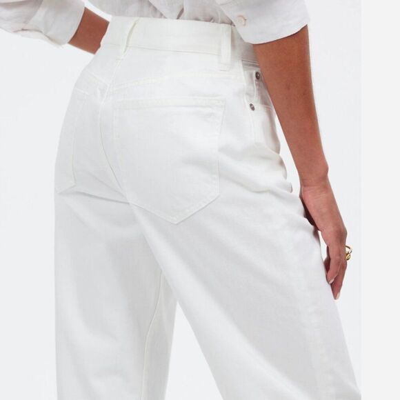 Madewell nq164 Low-Slung Straight Jeans ivory NWT size 26 - Picture 4 of 14